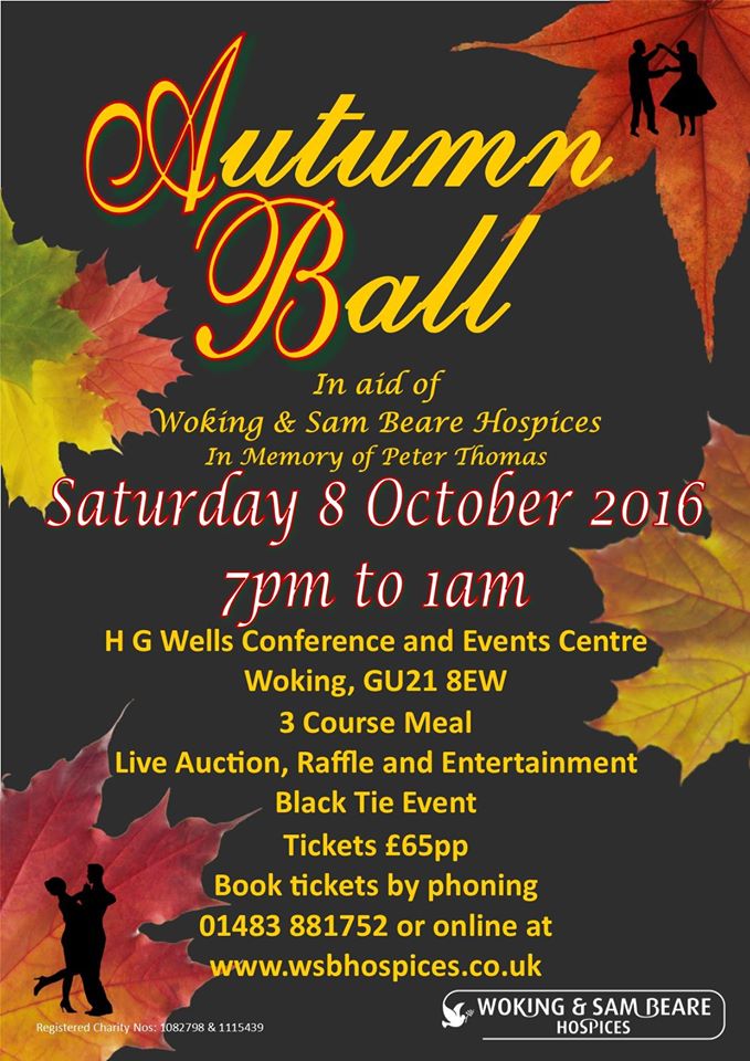 Autumn Ball at the HG Wells Conference & Events Centre Woking Surrey