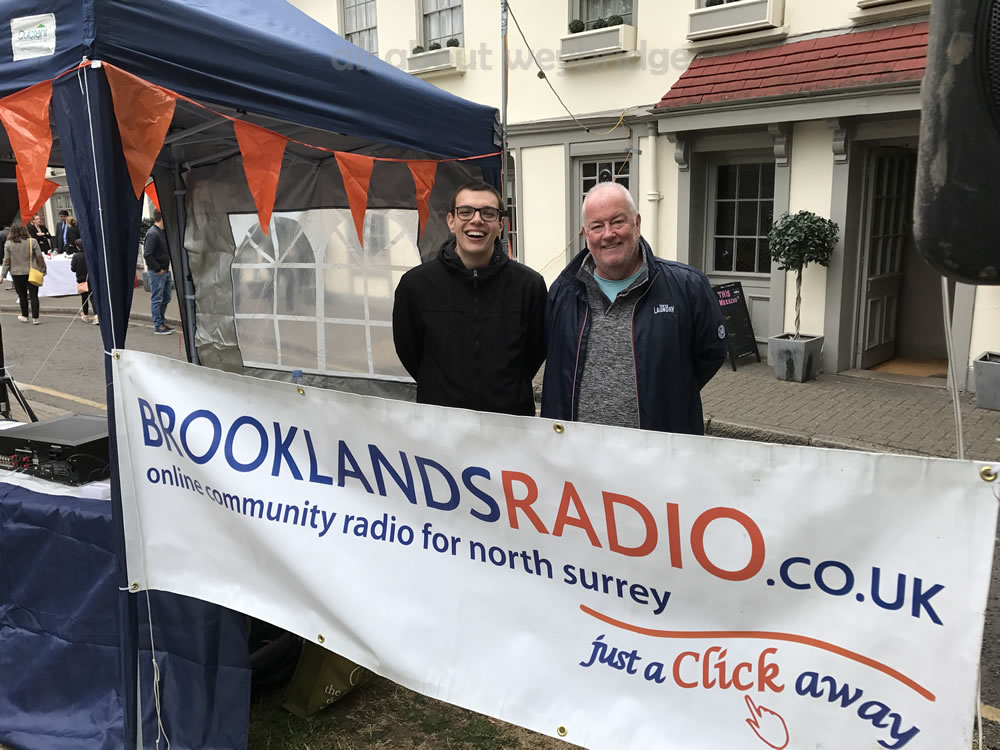 Brooklands Radio presenters at the Great Weybridge Cake Off Event
