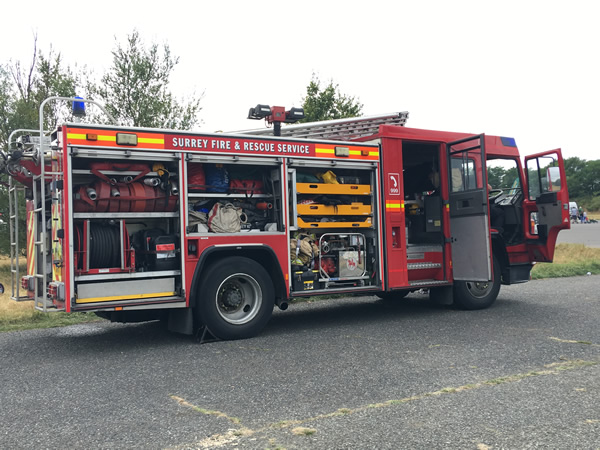 Fire Engine Rides Surrey Fire & Rescue Service at Elmbridge Fun Day Brooklands Weybridge Surrey