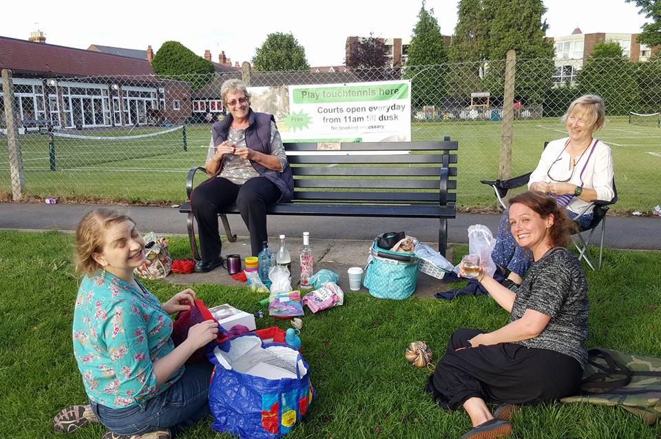 Outdoor Knitting and Gin