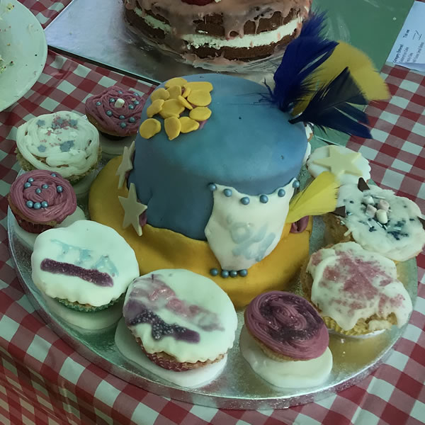 Family Bakes Under 12 Winner in Weybridge Bake-Off - Blue hat cake by up by Abbie Stone