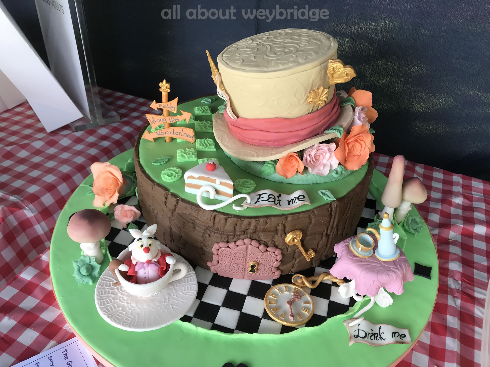 Winning Cake - Mad Hatters Tea Party - Great Weybridge Cake-Off 2018